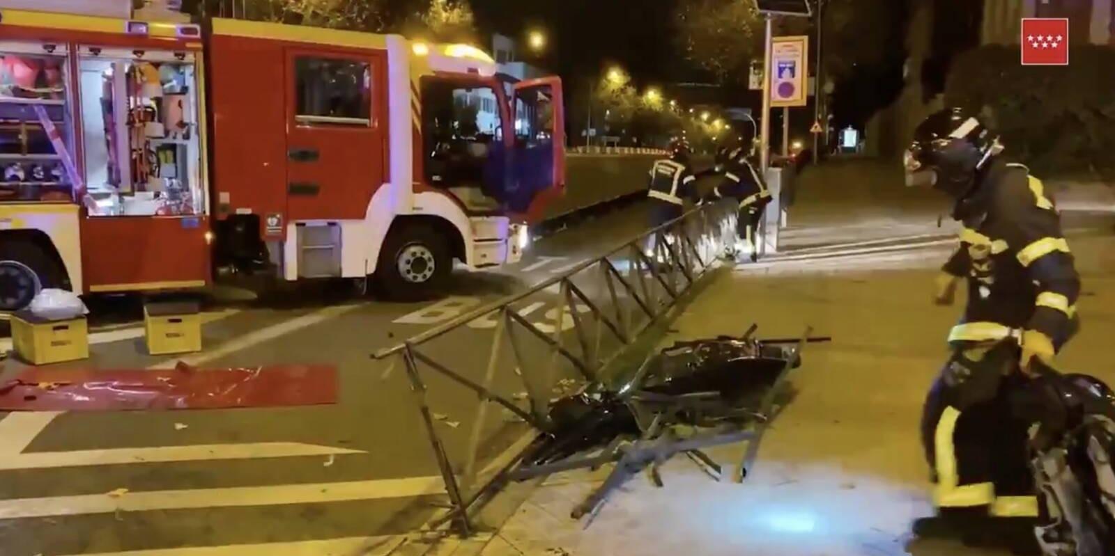 Rescatada atravesada por una barra después de un accidente de tráfico
