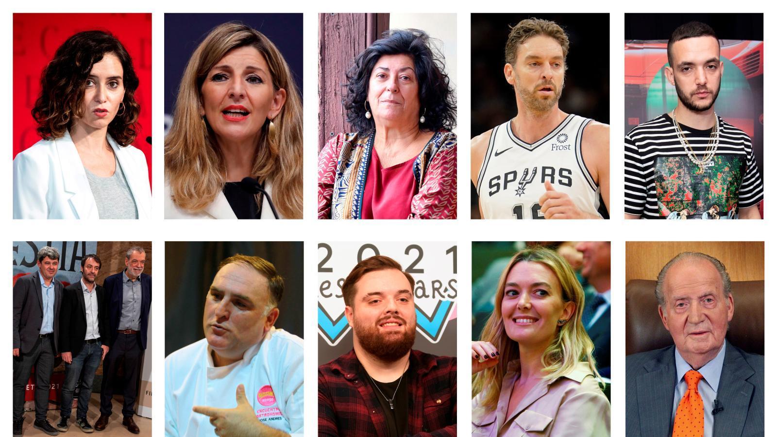 Los diez protagonistas de 2021 en España