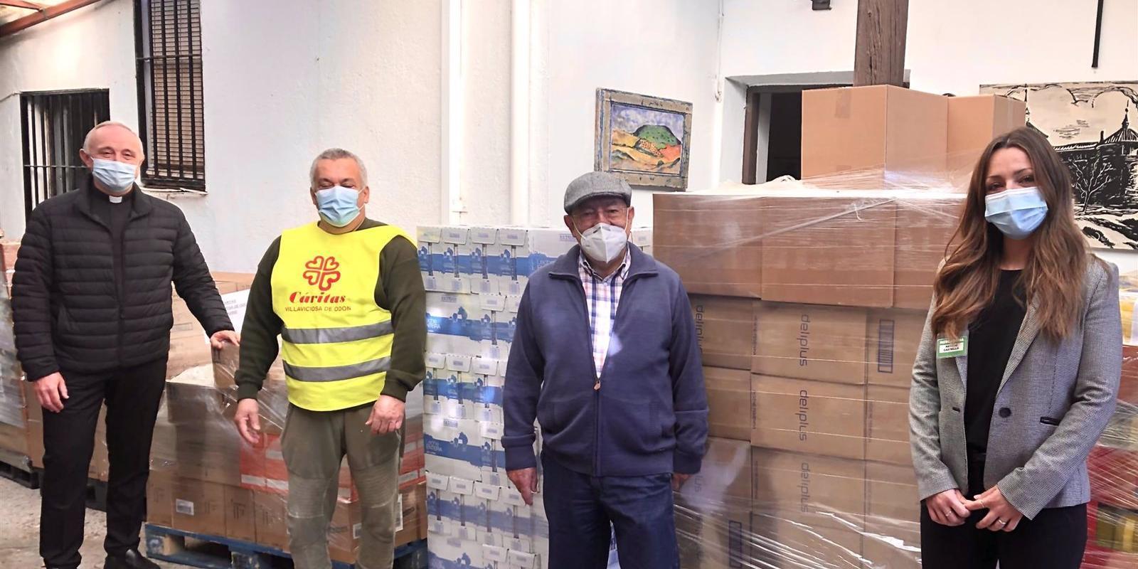 Mercadona dona a Cáritas Villaviciosa de Odón más de 3.000 kilos de productos de primera necesidad