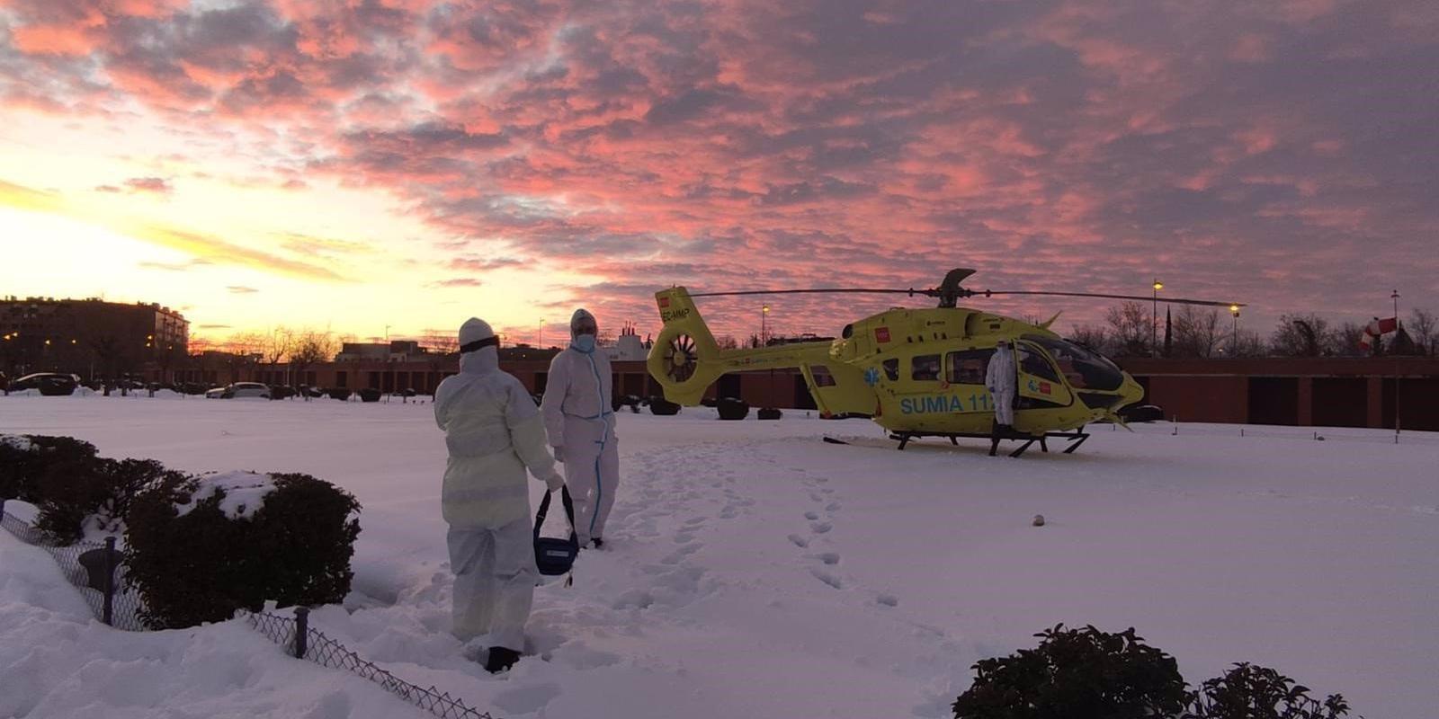 El Summa traslada en helicóptero a un paciente de Covid