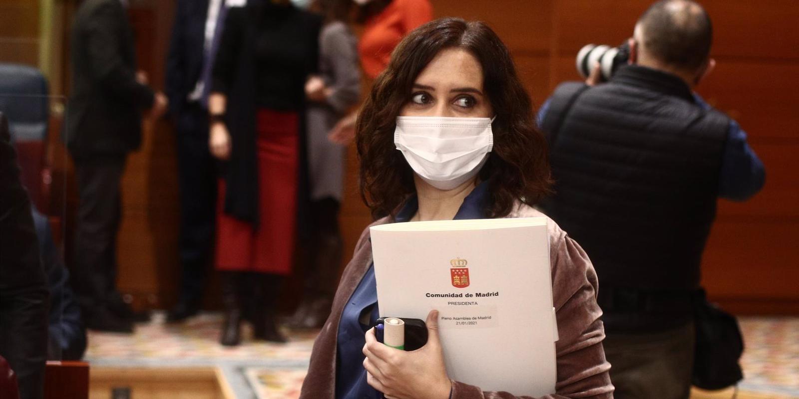 Díaz Ayuso califica de "éxito" la gestión del Gobierno regional del temporal 