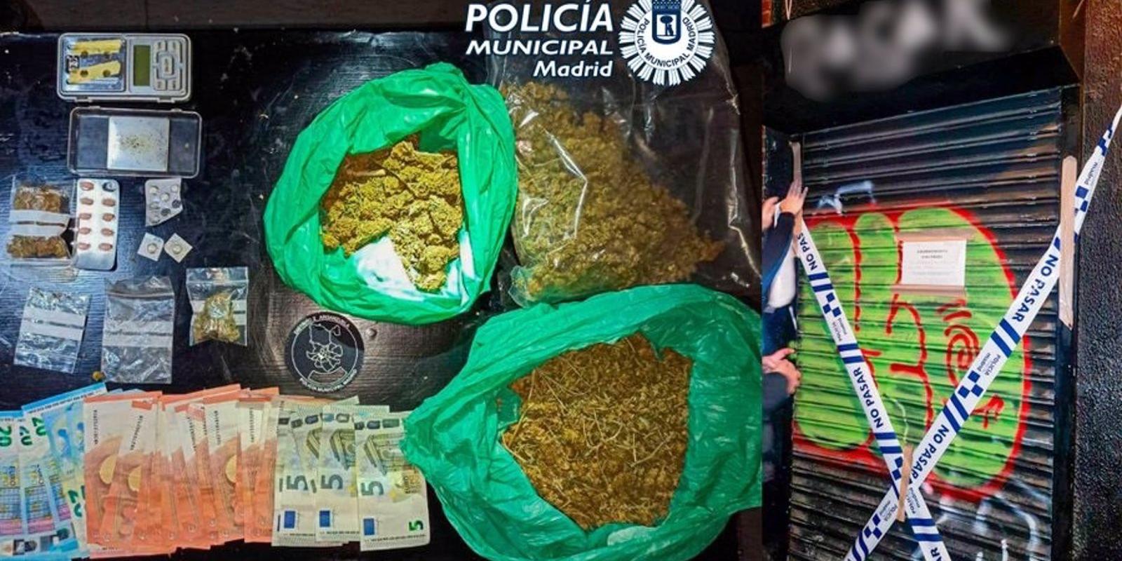 Precintan un local con diez personas escondidas en un cuarto y requisan marihuana y pastillas psicotrópicas