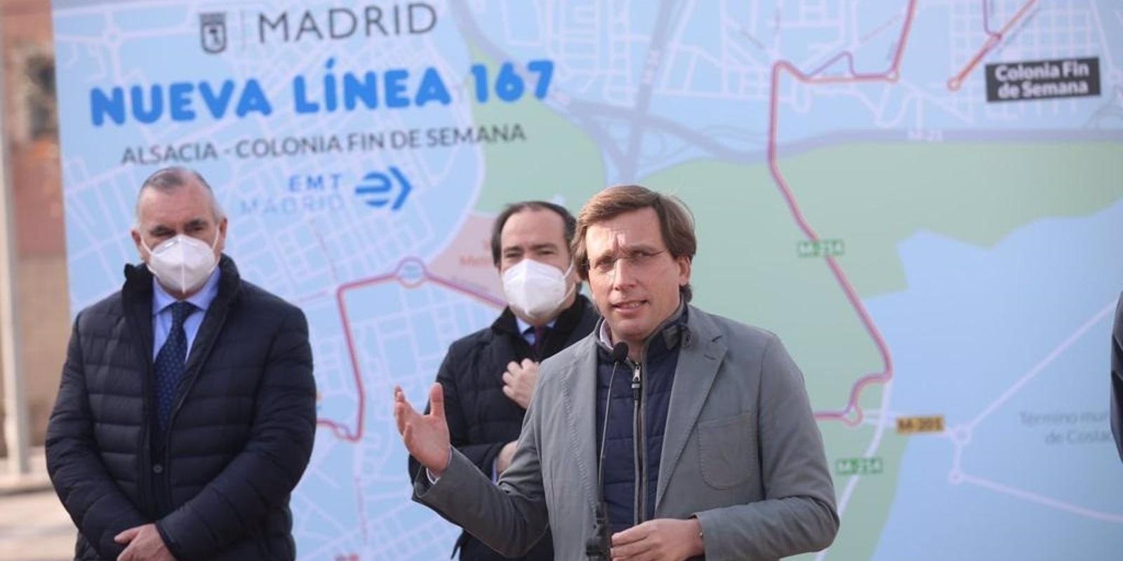 Los vecinos de Colonia Fin de Semana, en San Blas, podrán llegar a Alsacia con la nueva línea 167 de EMT