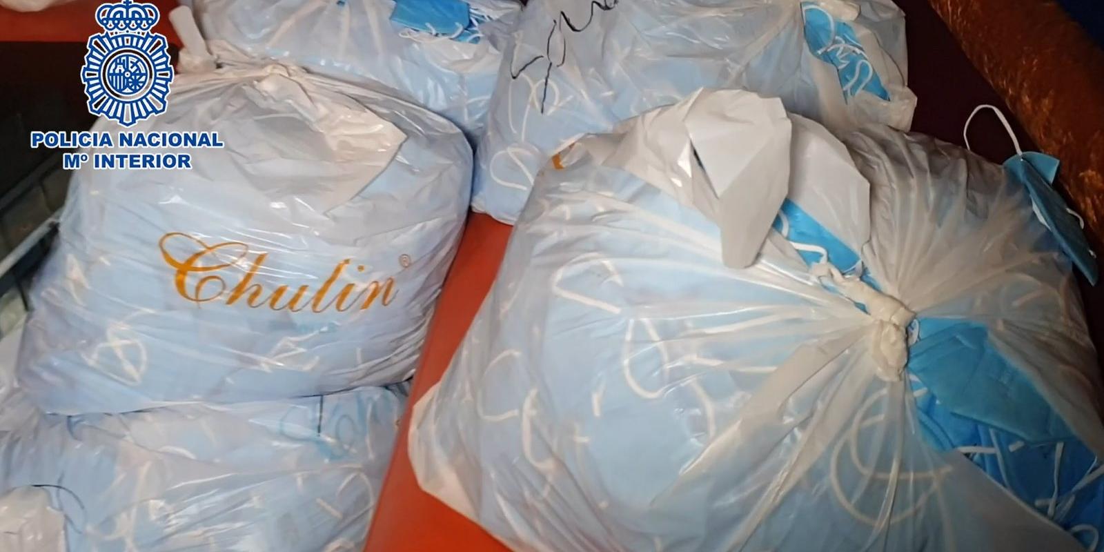 Requisan cuatro millones de mascarillas higiénicas que estaban siendo falsificadas en un hotel de Leganés
