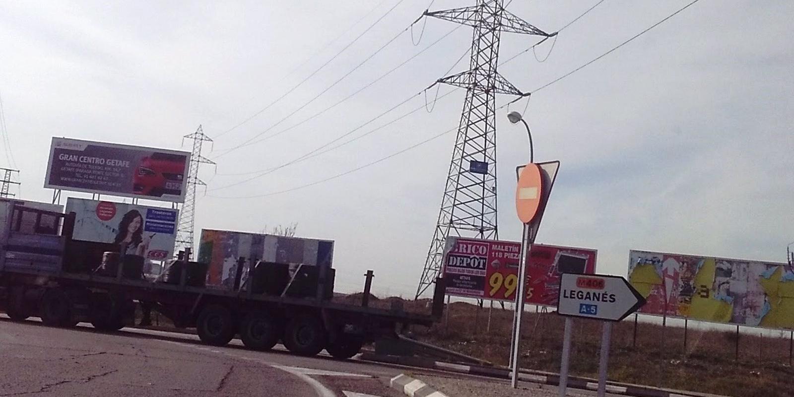 La carretera de conexión del barrio de Buenavista en Getafe con la M-406, un poco más cerca