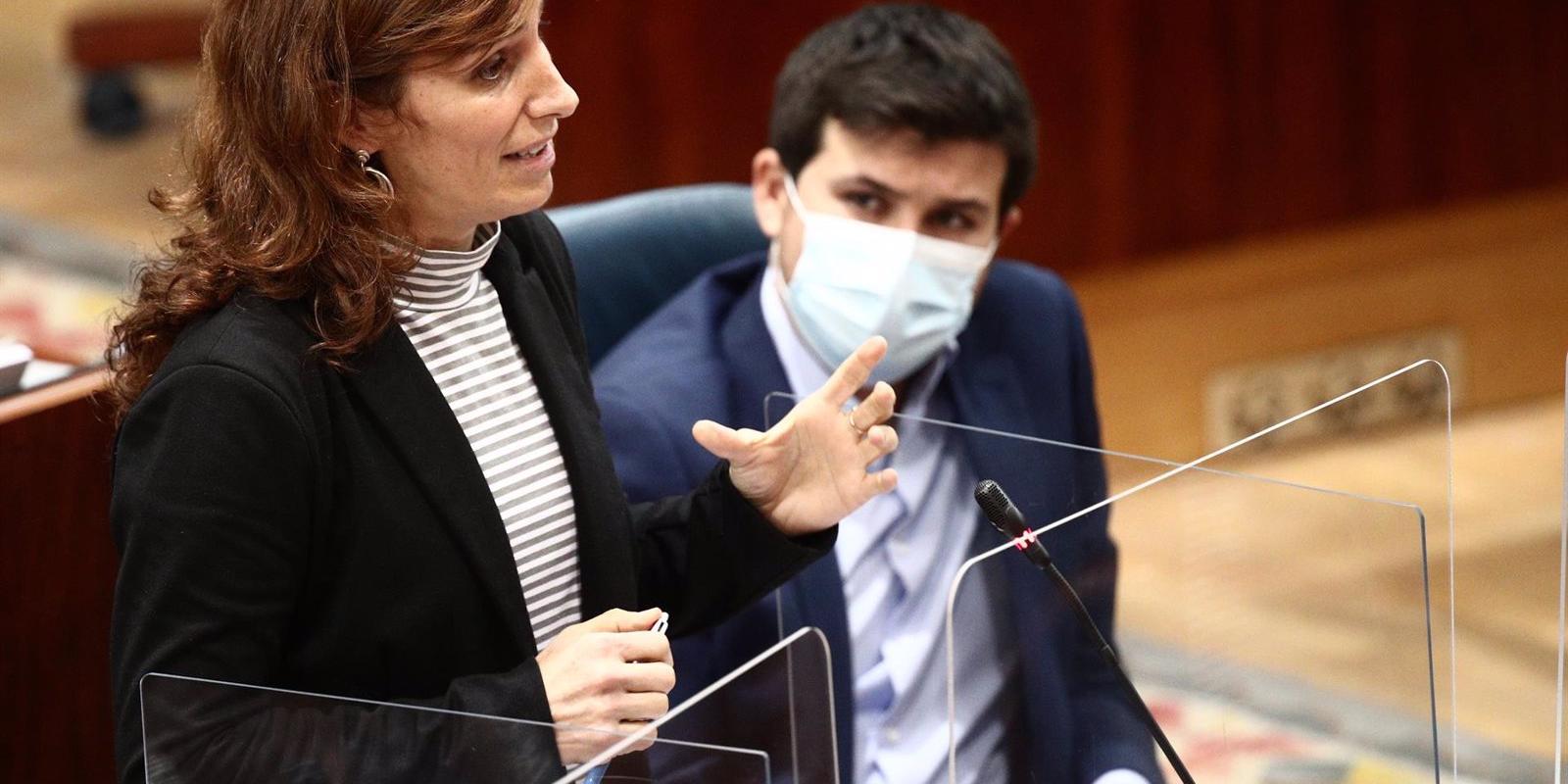 Más Madrid registra una moción de censura en la Asamblea con Mónica García como candidata