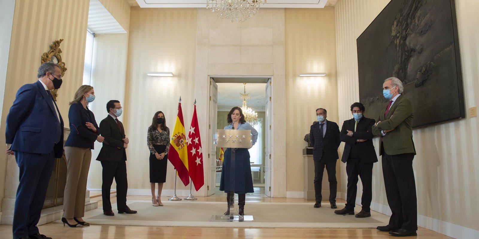 Díaz Ayuso: "La Comunidad de Madrid necesita un gobierno estable"