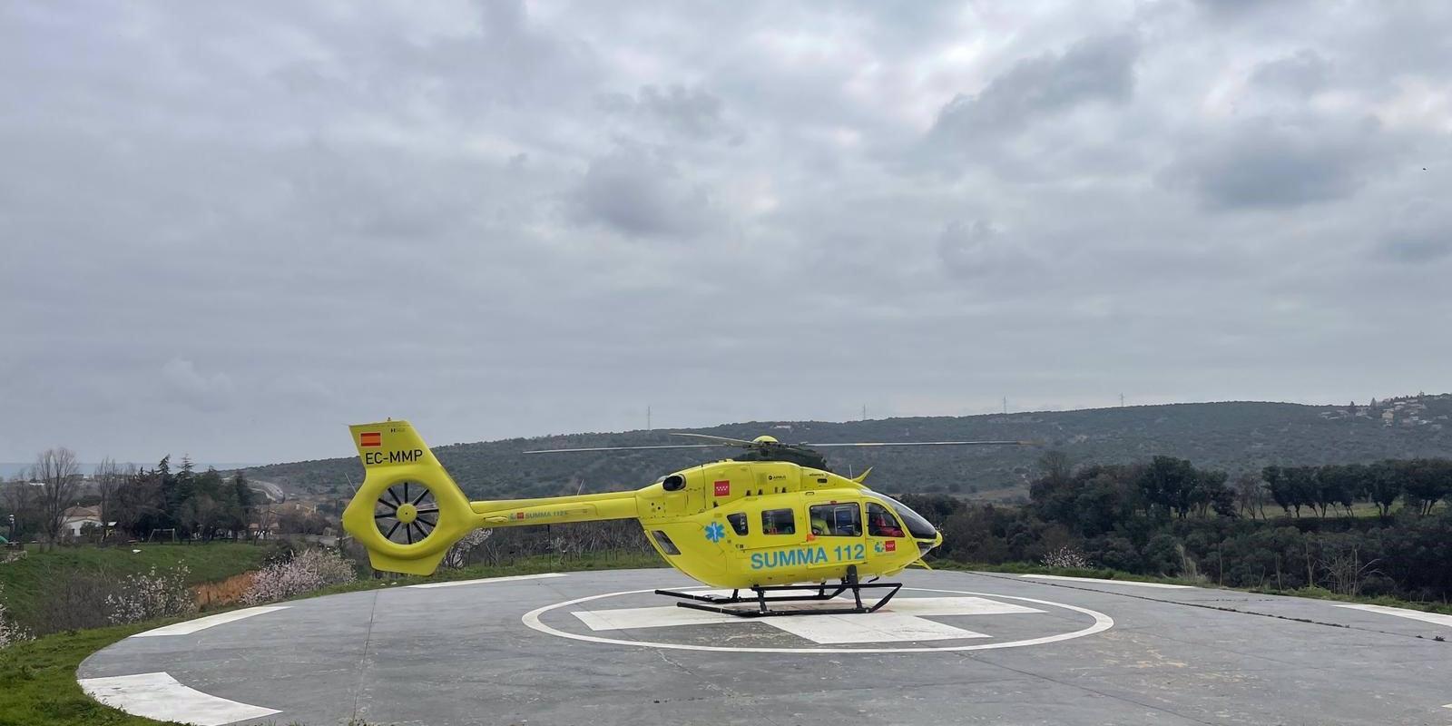 Muy grave un motorista tras salirse de la carretera en San Fernando de Henares