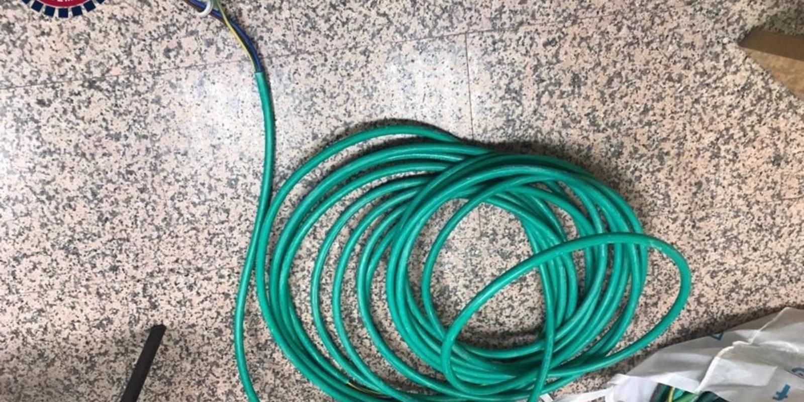 Detenido en Valdemoro al ser sorprendido 'in fraganti' robando cable de cobre de una obra