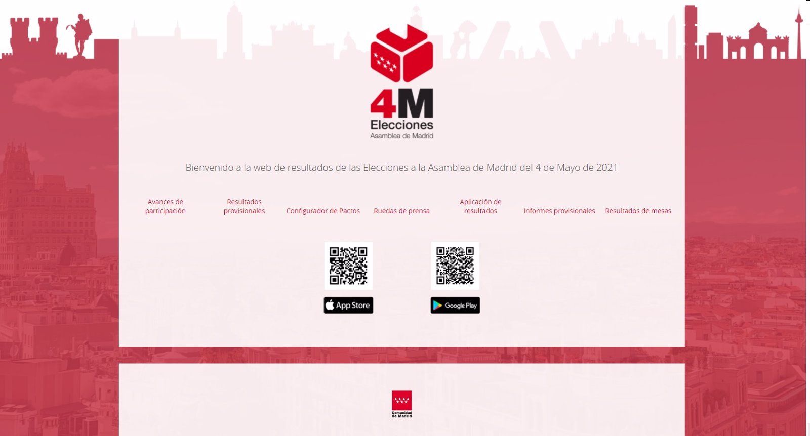 Los portales web de la Comunidad para el seguimiento del 4M superaron el millón de visitas