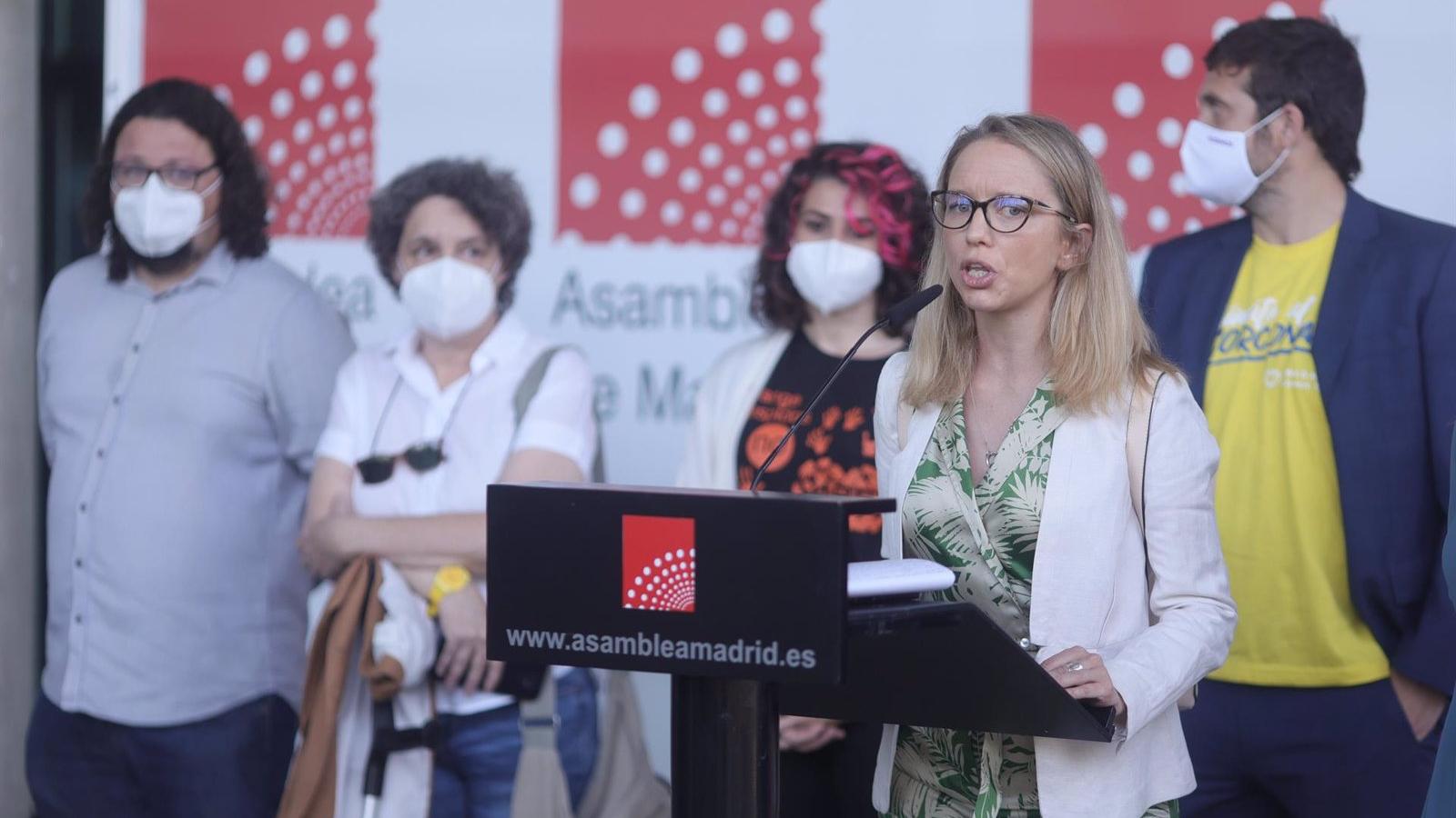 Carolina Alonso será la portavoz de Unidas Podemos en la Asamblea de Madrid y Alejandro Jacinto la adjunta