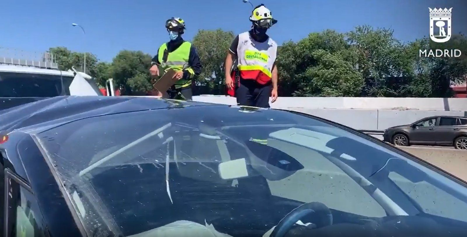 Cinco heridos en una colisión múltiple entre siete coches en la M-30