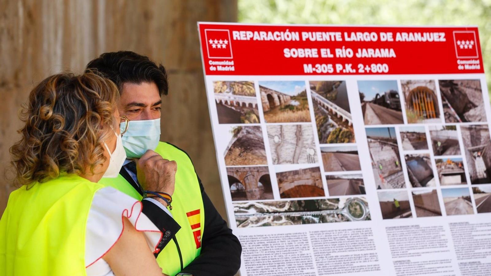 Reabiertos al tráfico los puentes de la M-305 sobre la M-307 y el ferrocarril en Aranjuez