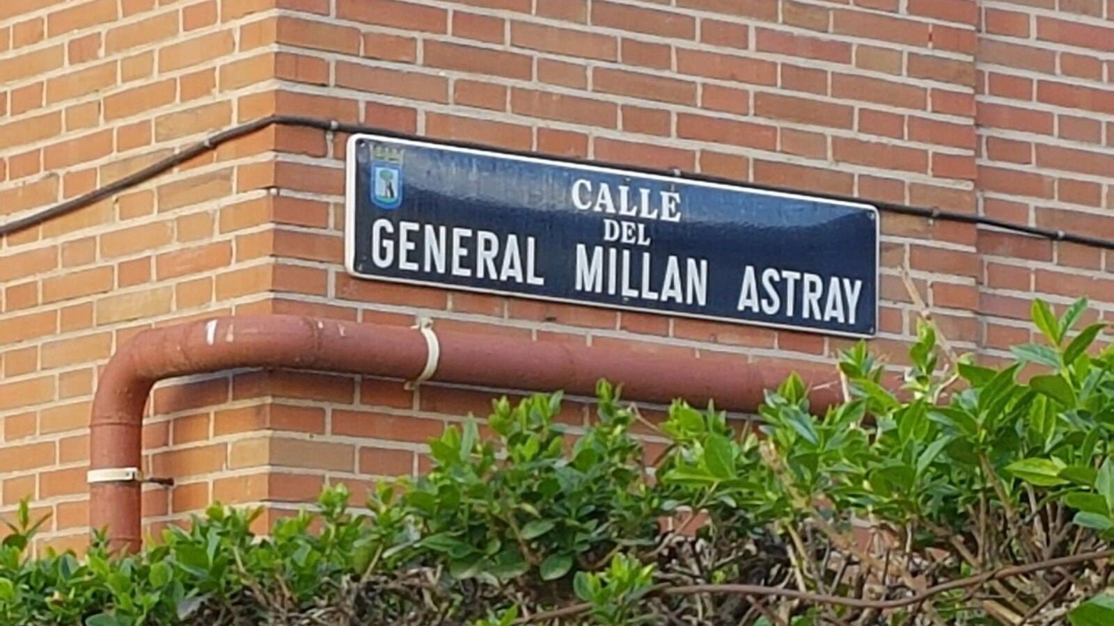 Millán Astray vuelve a ser una calle de Madrid entre críticas de Más Madrid y Podemos