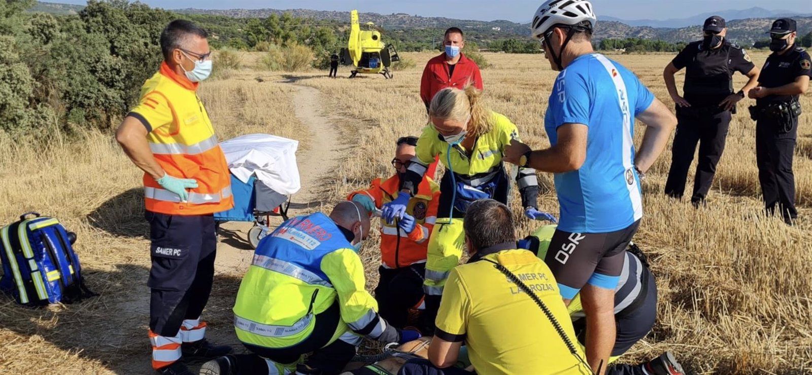 Herido un hombre de 54 años en Las Rozas tras caer de su bicicleta y clavarse el pedal en la rodilla