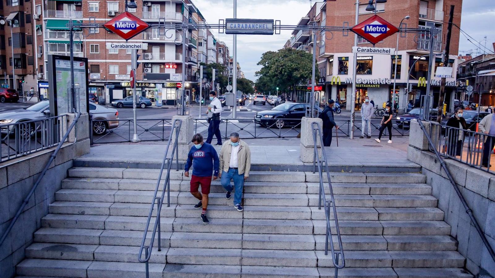 Población en los distritos de Madrid: Carabanchel, el más poblado con más de 250.000 habitantes y Barajas, el que menos, con 50.000