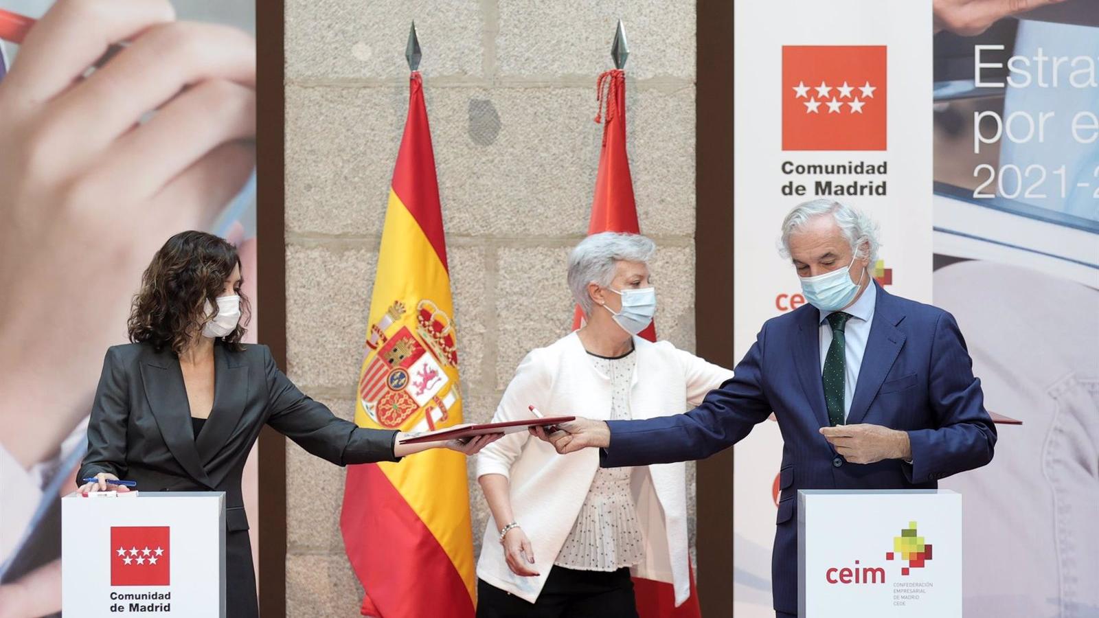 La Comunidad y los agentes sociales firman la Estrategia Madrid por Empleo con 86 medidas y casi 1.100 millones