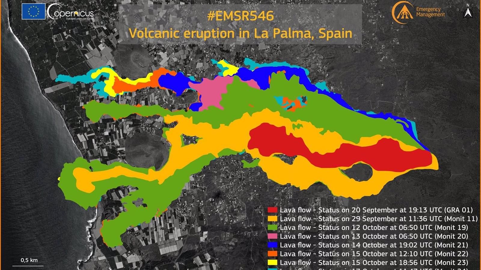 La lava de 'Cumbre Vieja' arrasa más de 789 hectáreas y 1.835 edificaciones