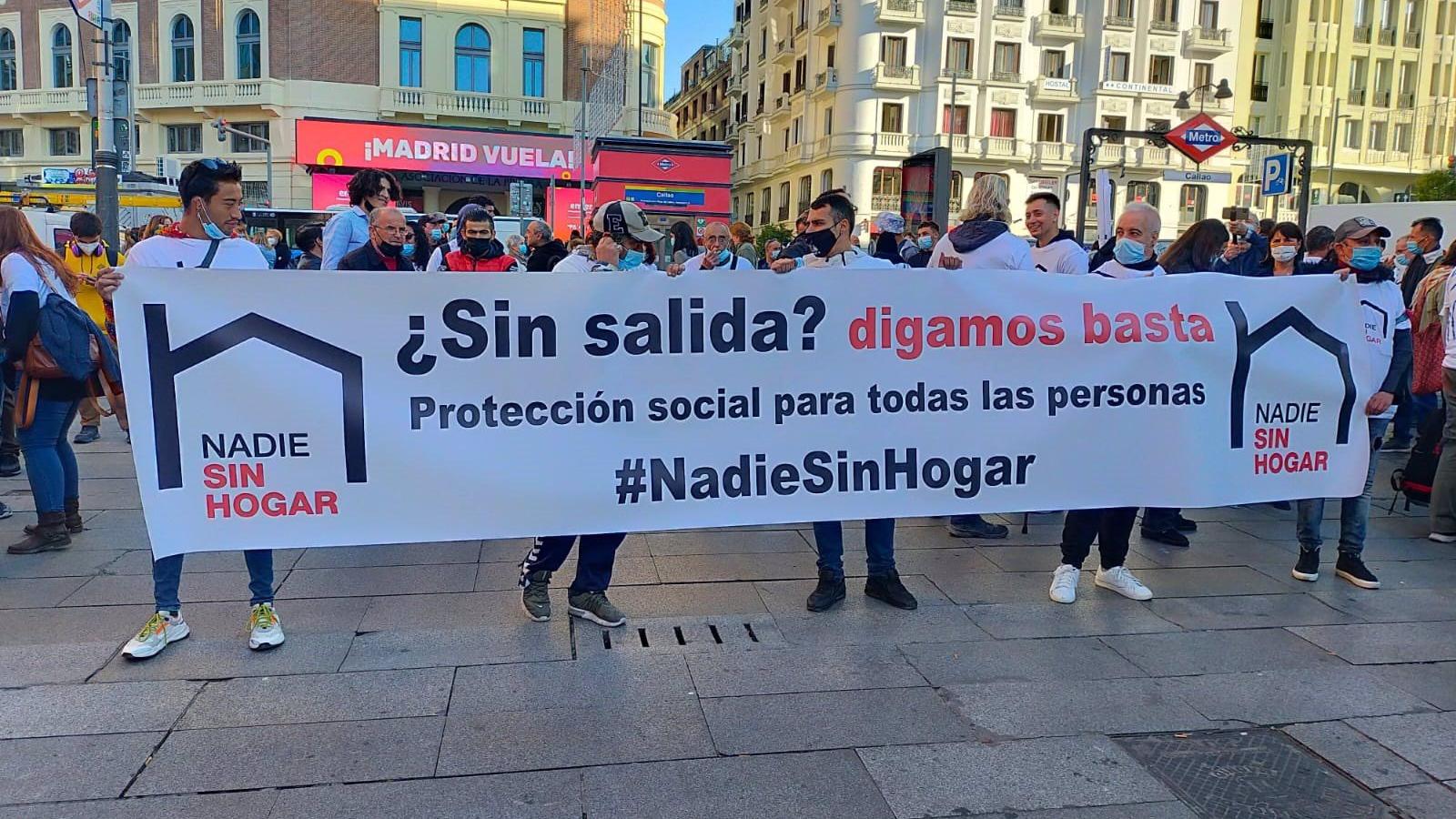En Madrid viven al menos 1.600 personas sin hogar, 650 de ellas en situación de calle, según FACIAM