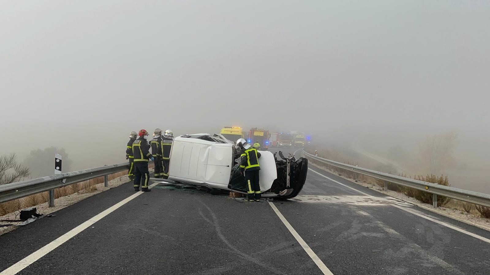 Un muerto y un herido al chocar un turismo y una furgoneta en la M-600, en Navalcarnero