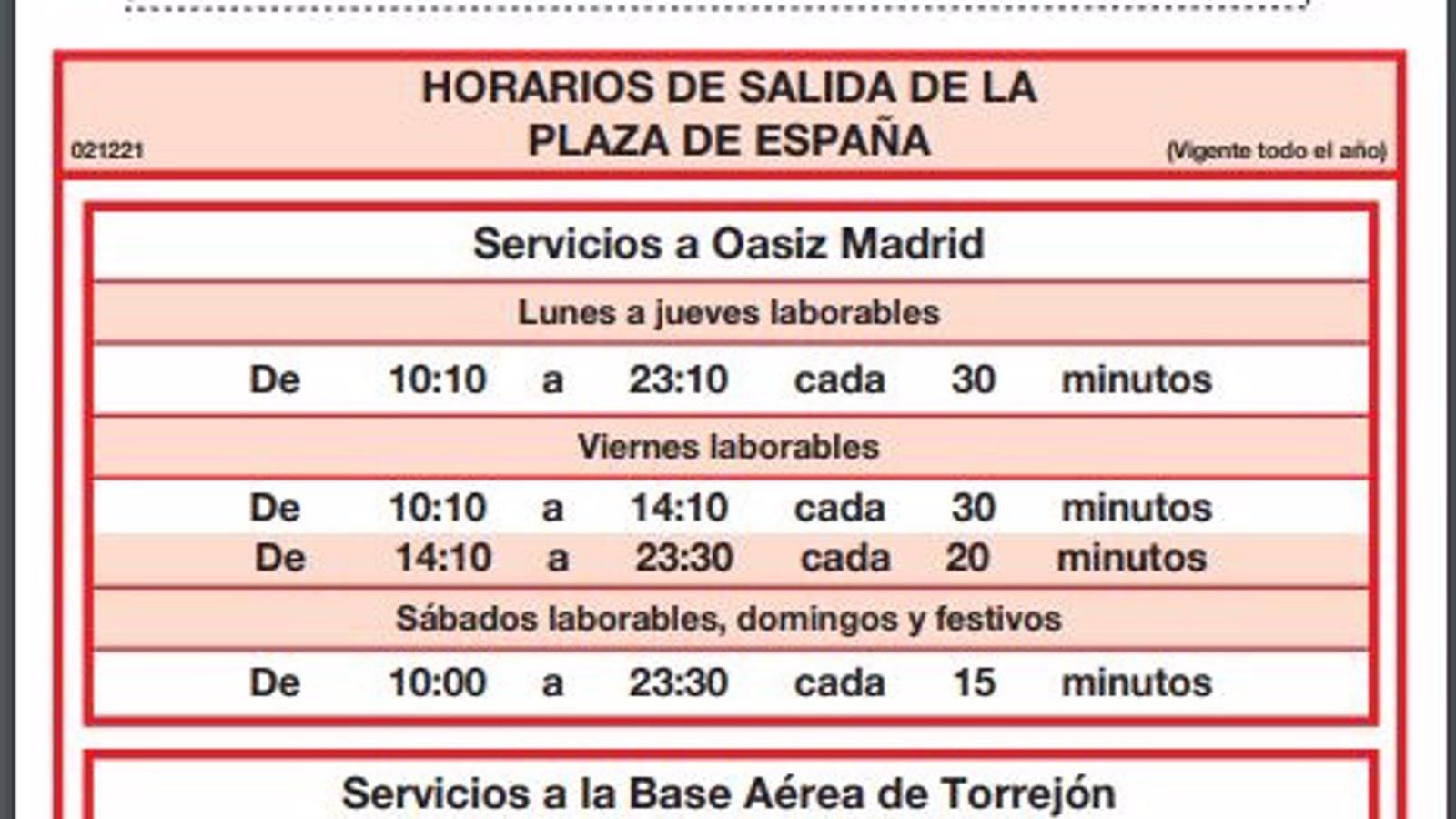Torrejón lanza una nueva línea de autobús del CRTM conectará hoy Plaza de España con el centro comercial Oasiz