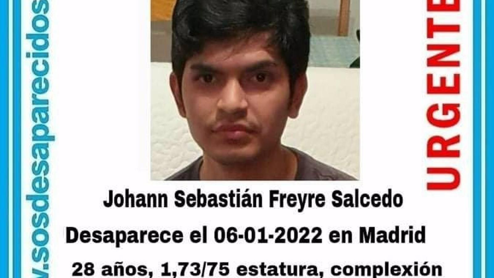 Buscan a un joven desaparecido el Día de Reyes en Moratalaz