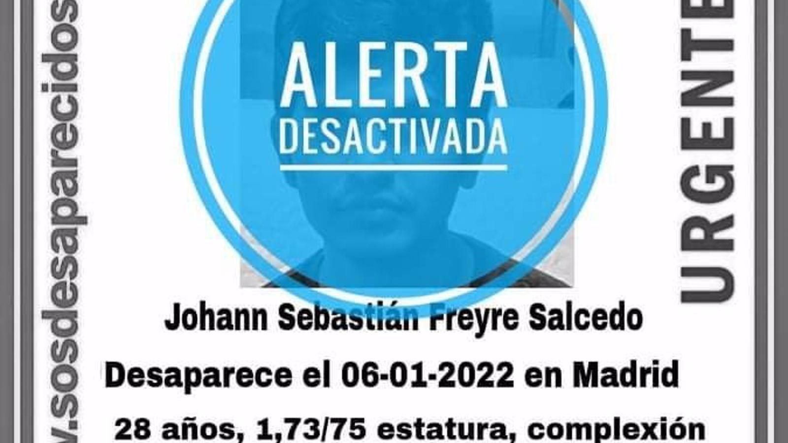 Localizan al joven desaparecido el Día de Reyes en Moratalaz