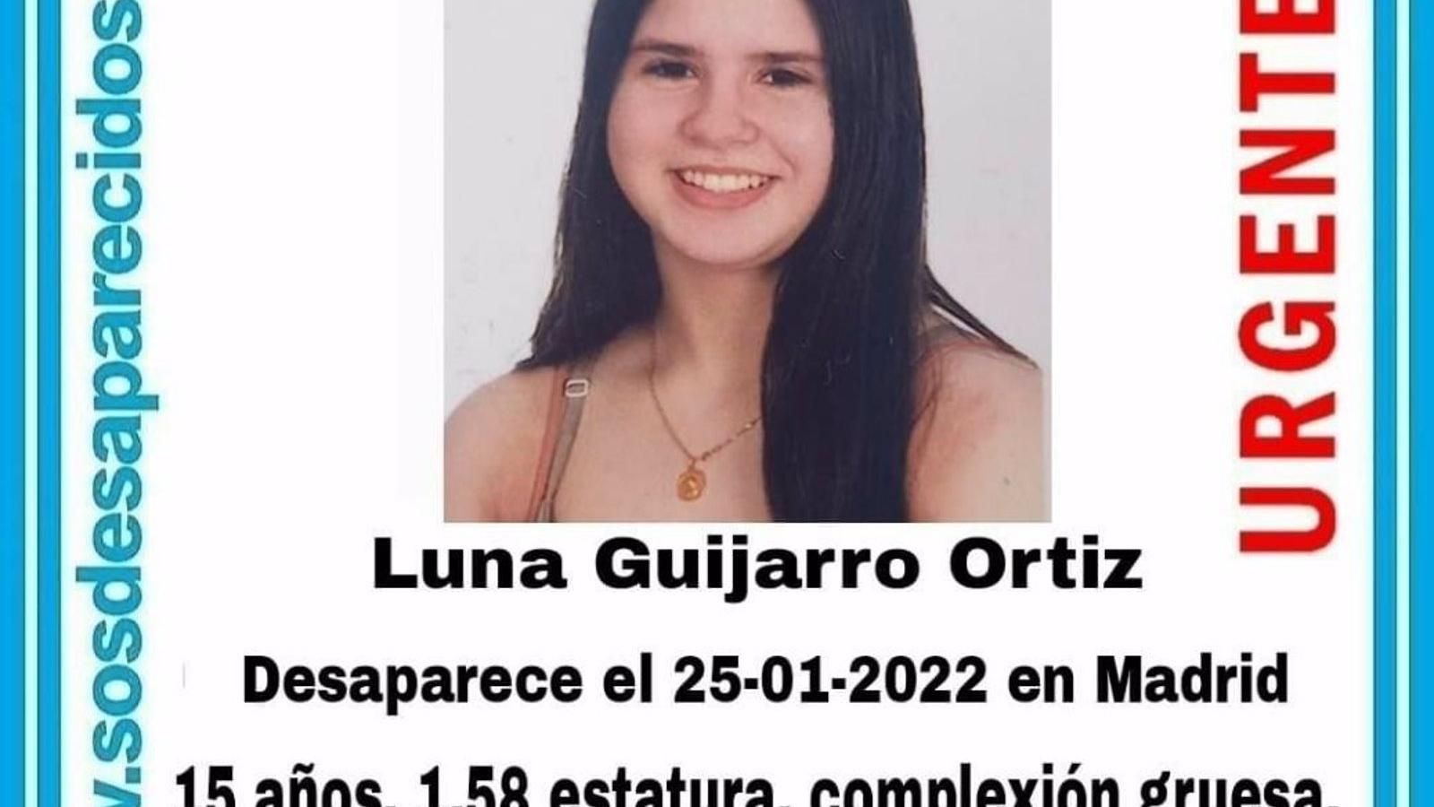 Buscan a una chica de 15 años desaparecida el martes en Madrid