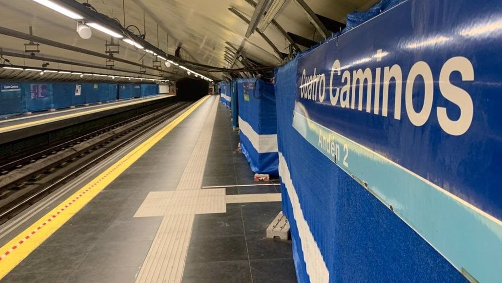 Las obras de modernización de la estación de Cuatro Caminos estarán finalizadas al 95% en abril