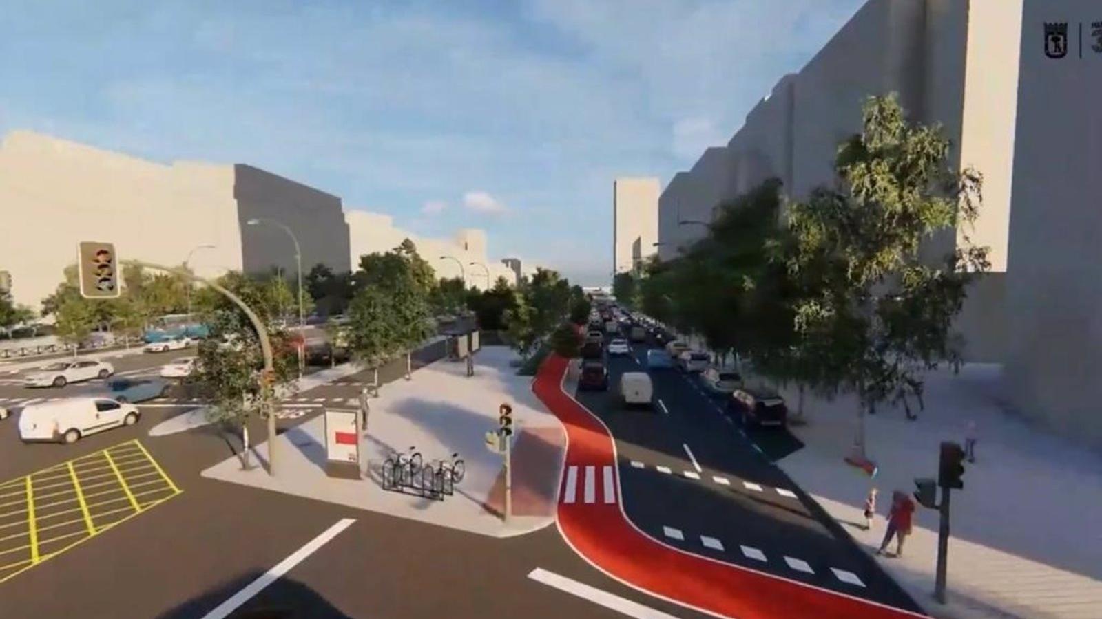 Arrancan las obras del carril bici que conectará dentro de un año Nuevos Ministerios con Plaza de Castilla