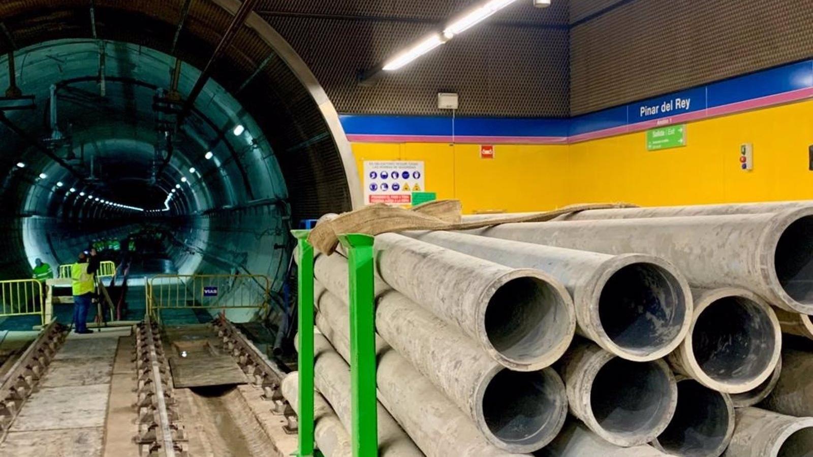 La Línea 8 de Metro reabrirá el 1 de junio el tramo cortado por obras entre Colombia y Mar de Cristal