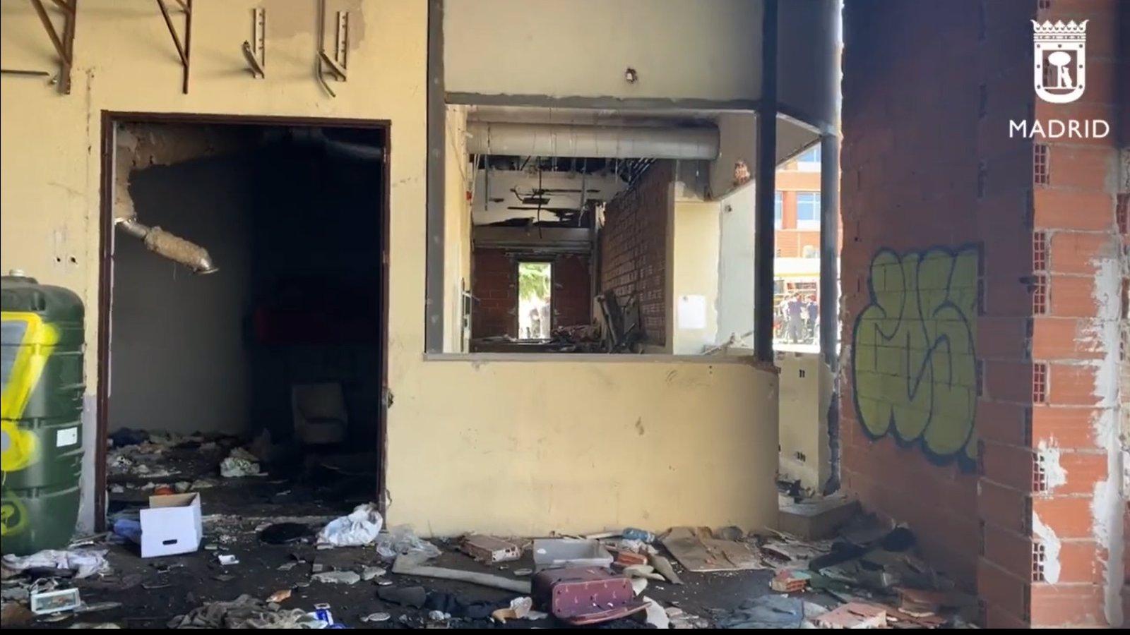 El incendio en un edificio okupado de San Blas fue fortuito