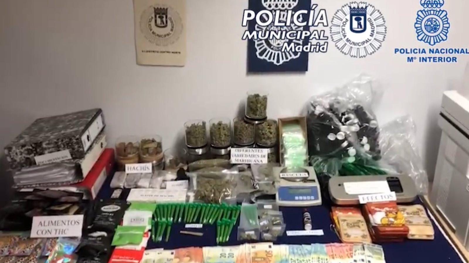Desmantelan un club cannábico en Malasaña y detienen a sus responsables