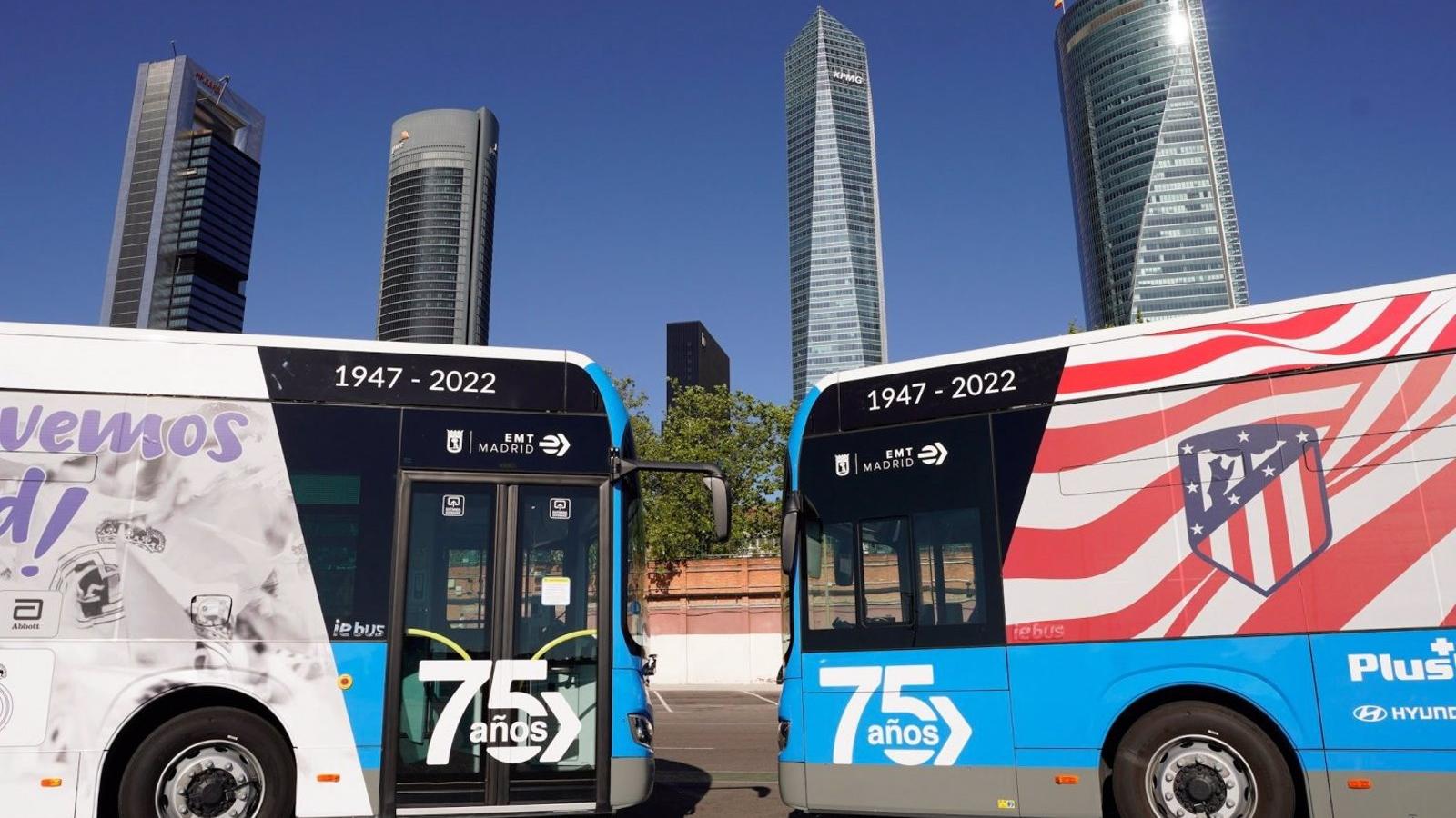 La EMT llevará a los jugadores del Real Madrid y del Atlético en autobuses eléctricos al derbi
