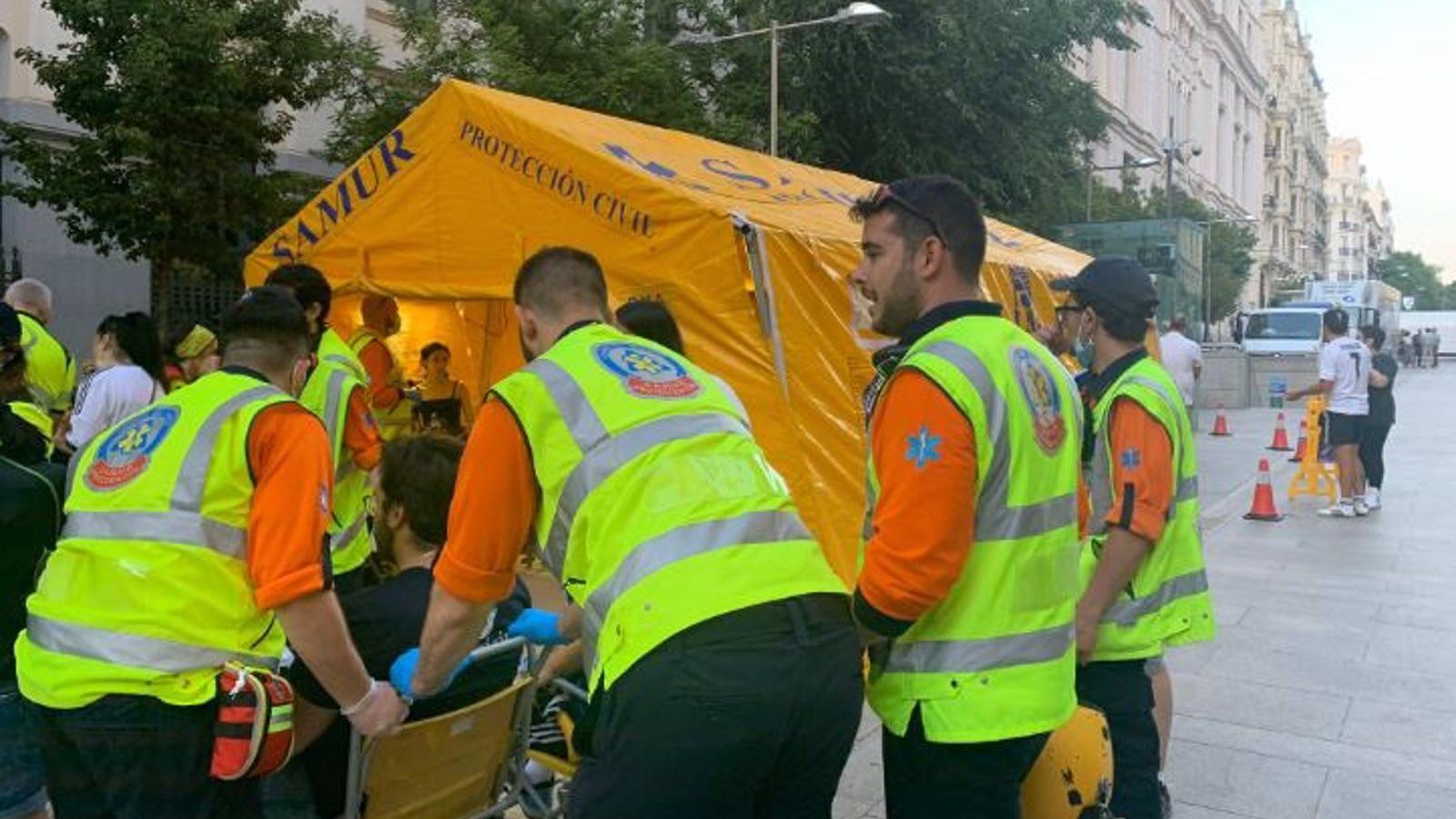 Samur-PC asiste a más de 100 personas durante la celebración de la 'Champions' del Real Madrid en Cibeles