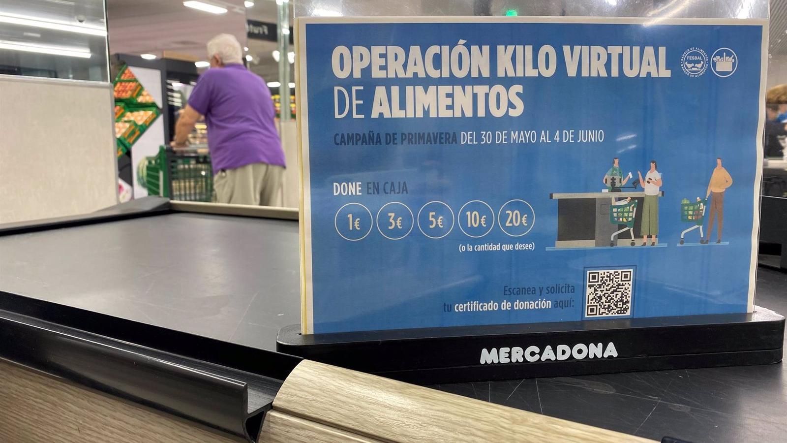 Mercadona se suma a la Operación Kilo de Primavera y pone a disposición sus puntos de venta para recaudar fondos