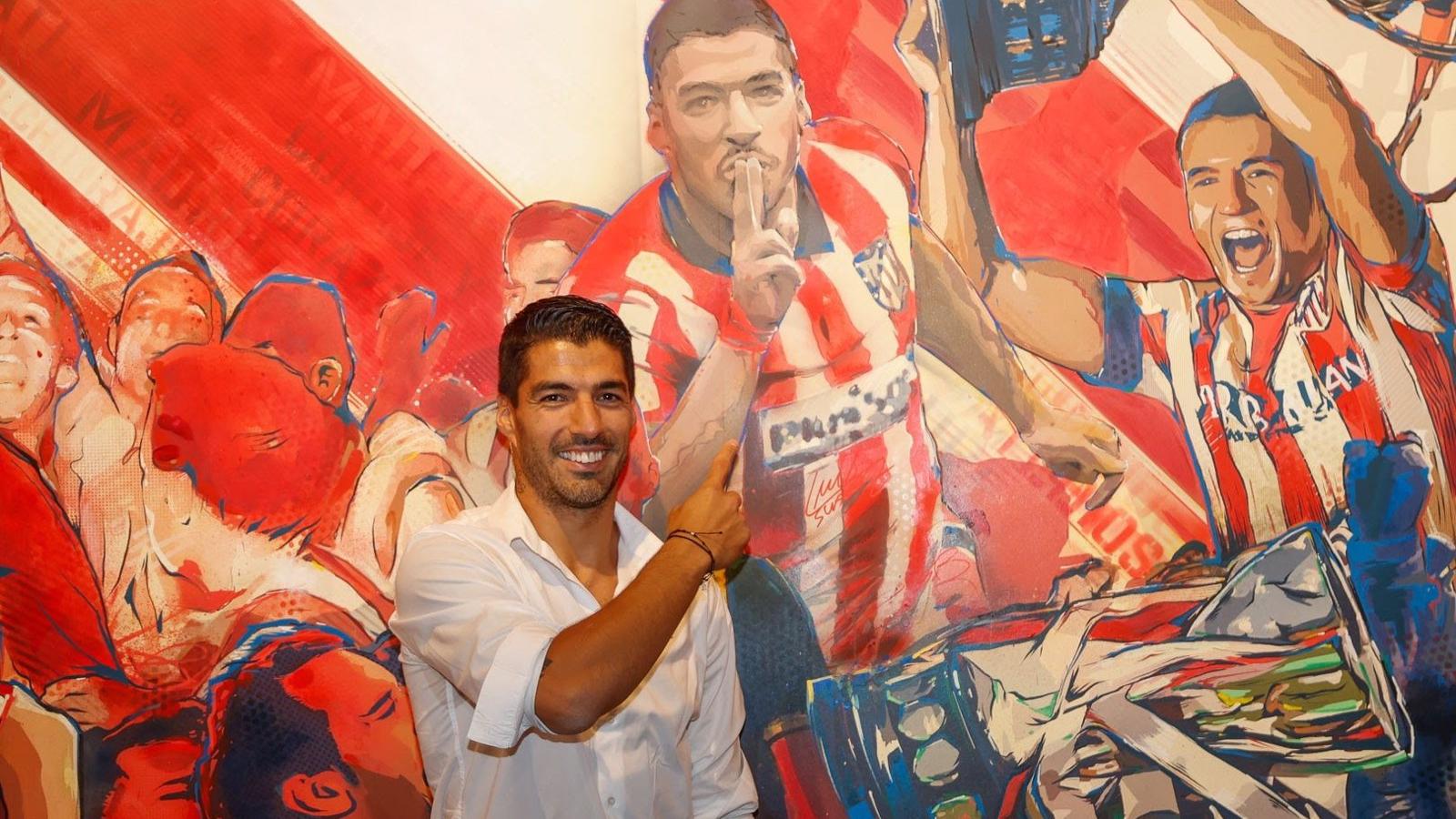 El Atlético homenajea a Luis Suárez en el mural de su museo del Wanda Metropolitano