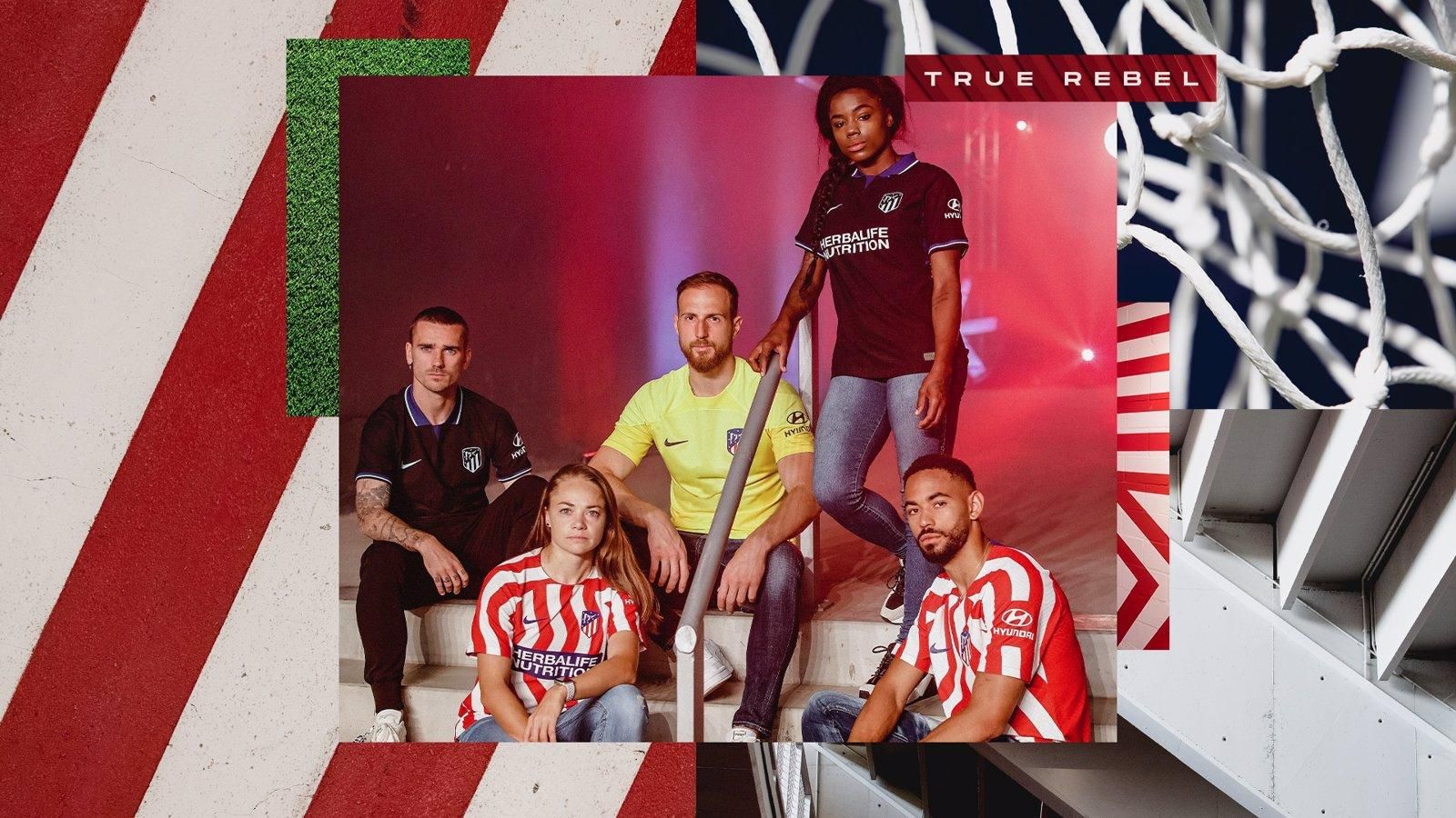El Atlético presenta su nueva equipación con homenaje al río Manzanares