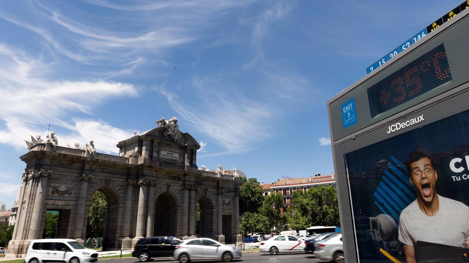 La Puerta de Alcalá se cubrirá con una lona hasta finales de septiembre durante los trabajos de conservación