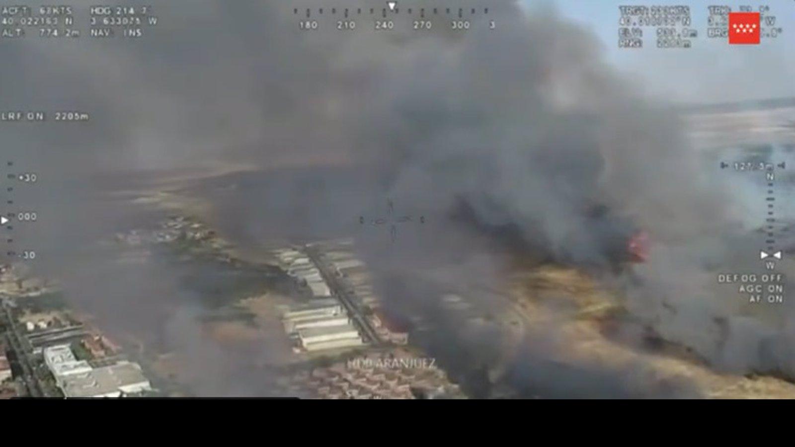 El fuego de Aranjuez ha afectado a la reserva natural El Regalal-Mar de Ontígola