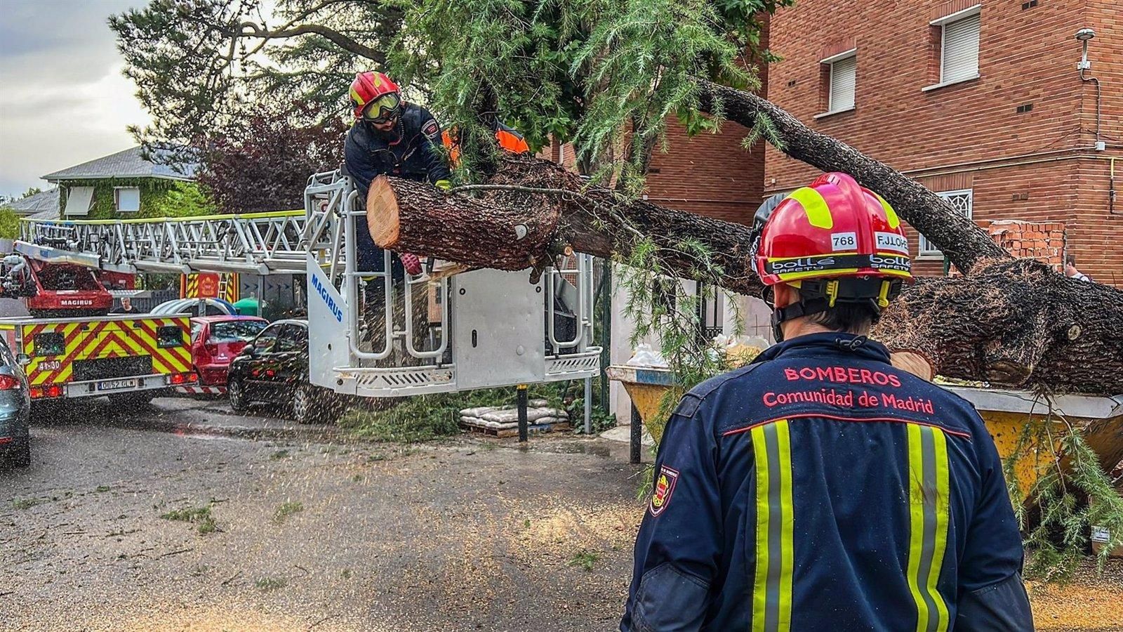 La tormenta del sábado deja un total de 185 intervenciones de los equipos de emergencias en la región