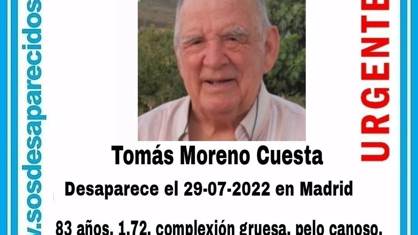 Aparece en estado saludable el hombre de 83 años desaparecido en Madrid