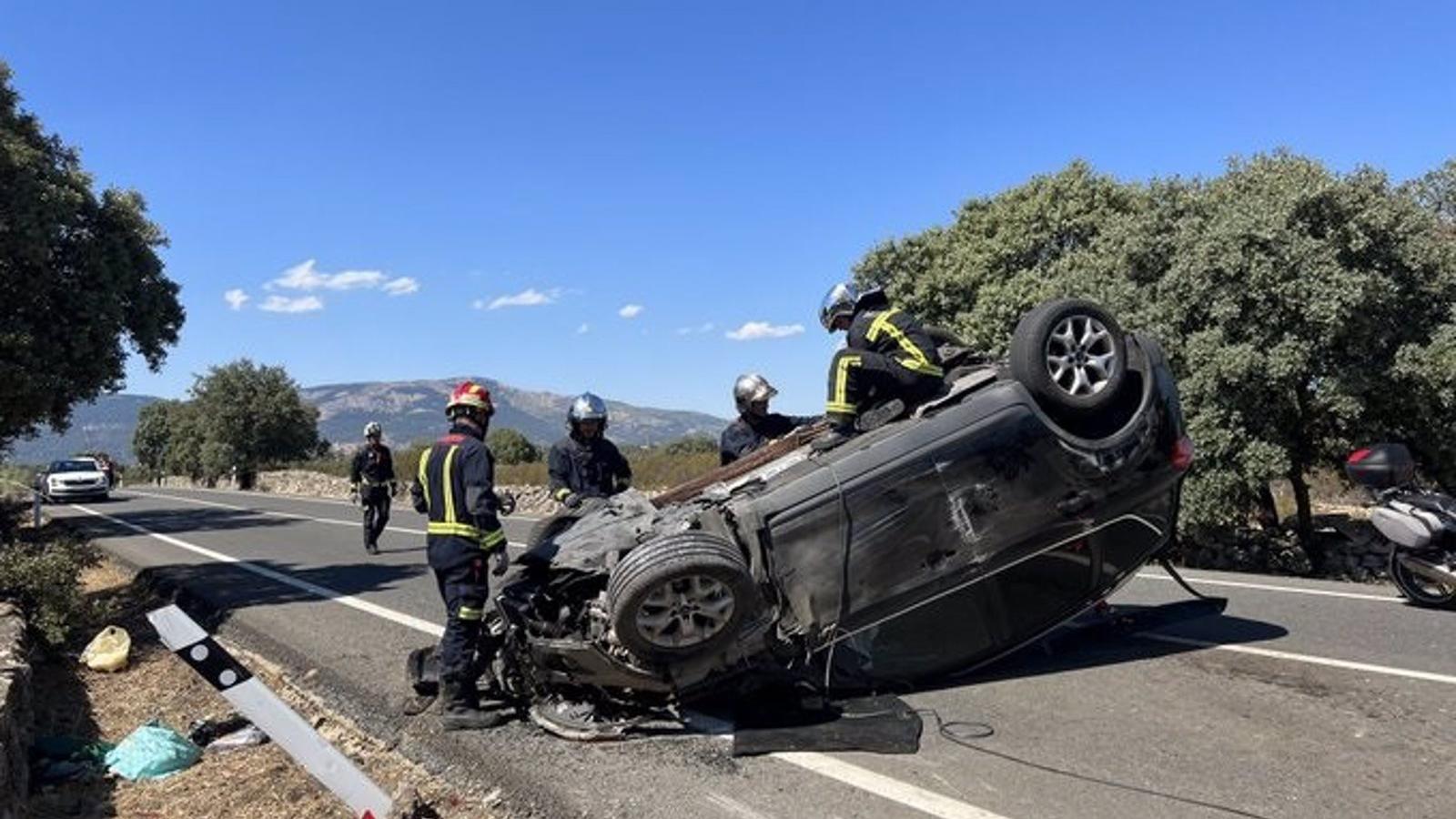 Herido un conductor al salirse de la M-600, en Valdemorillo
