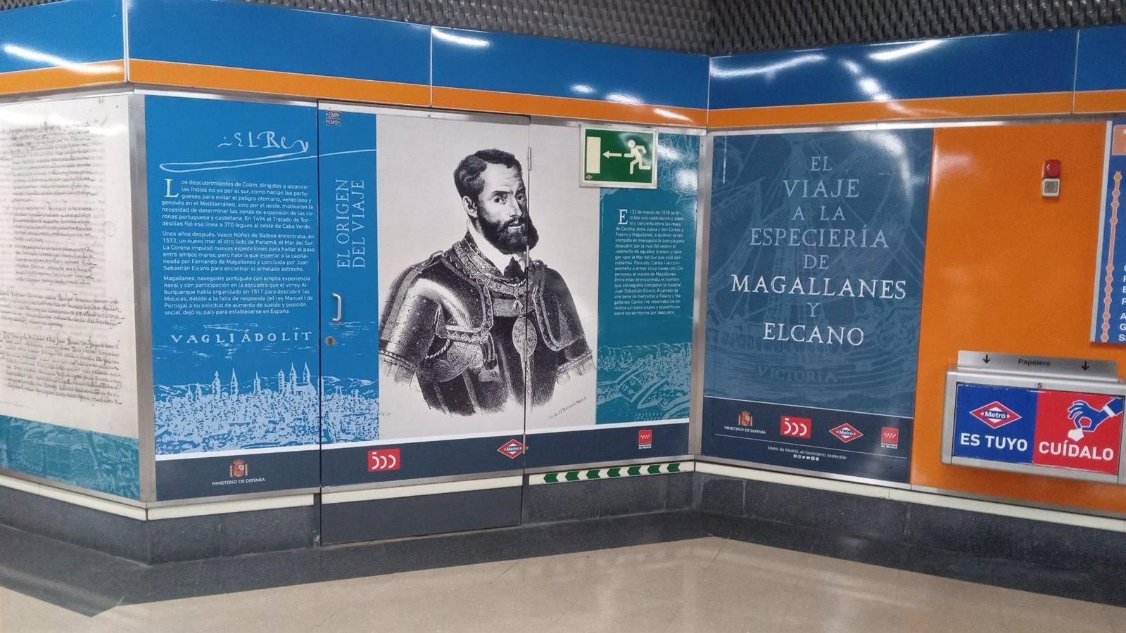 La Comunidad tematiza la estación de Metro de Islas Filipinas para celebrar el V Centenario de la vuelta al mundo