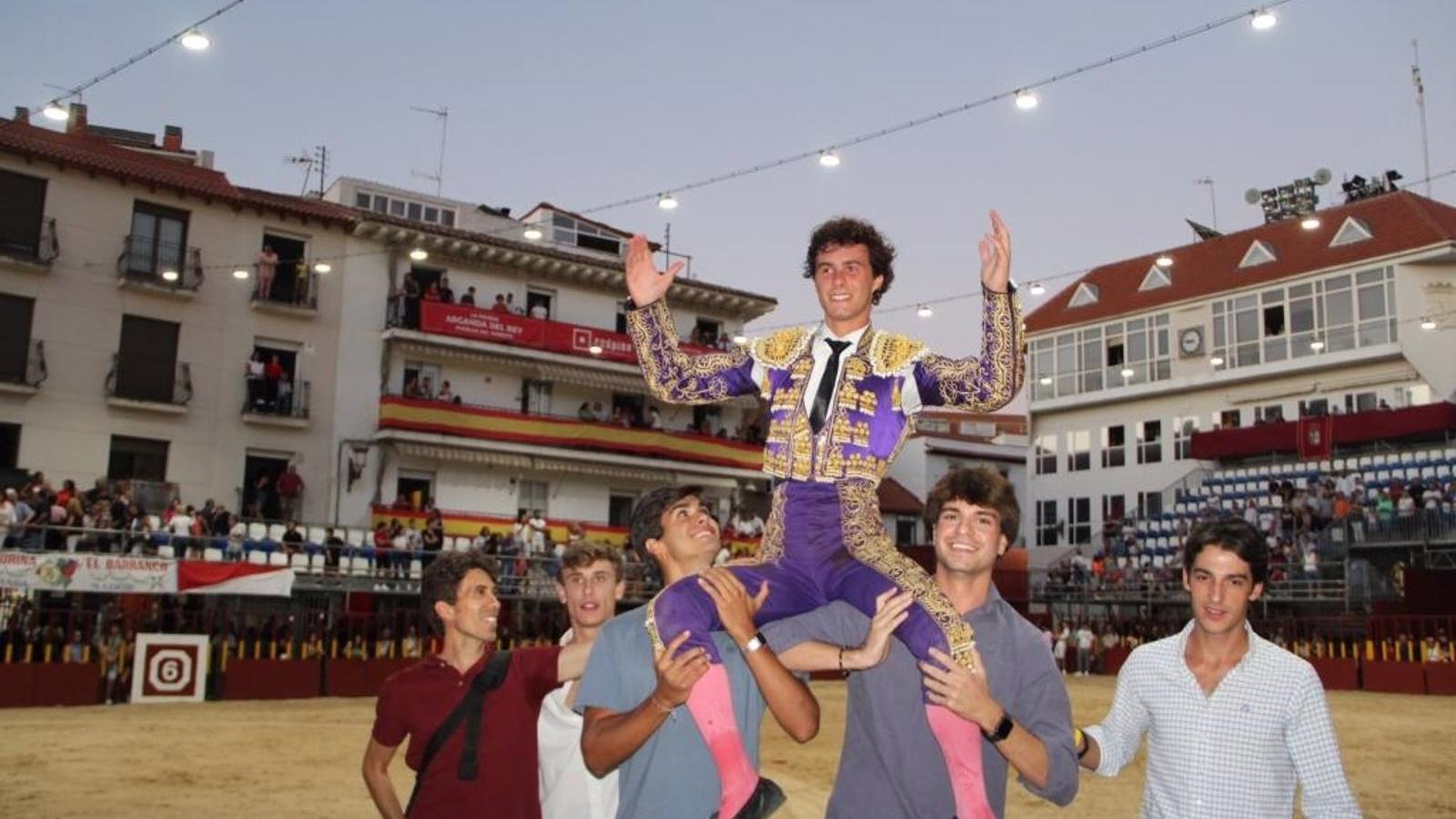 Guillermo San José, vencedor de la novillada sin picadores que abría la XXXIII Feria de Arganda del Rey