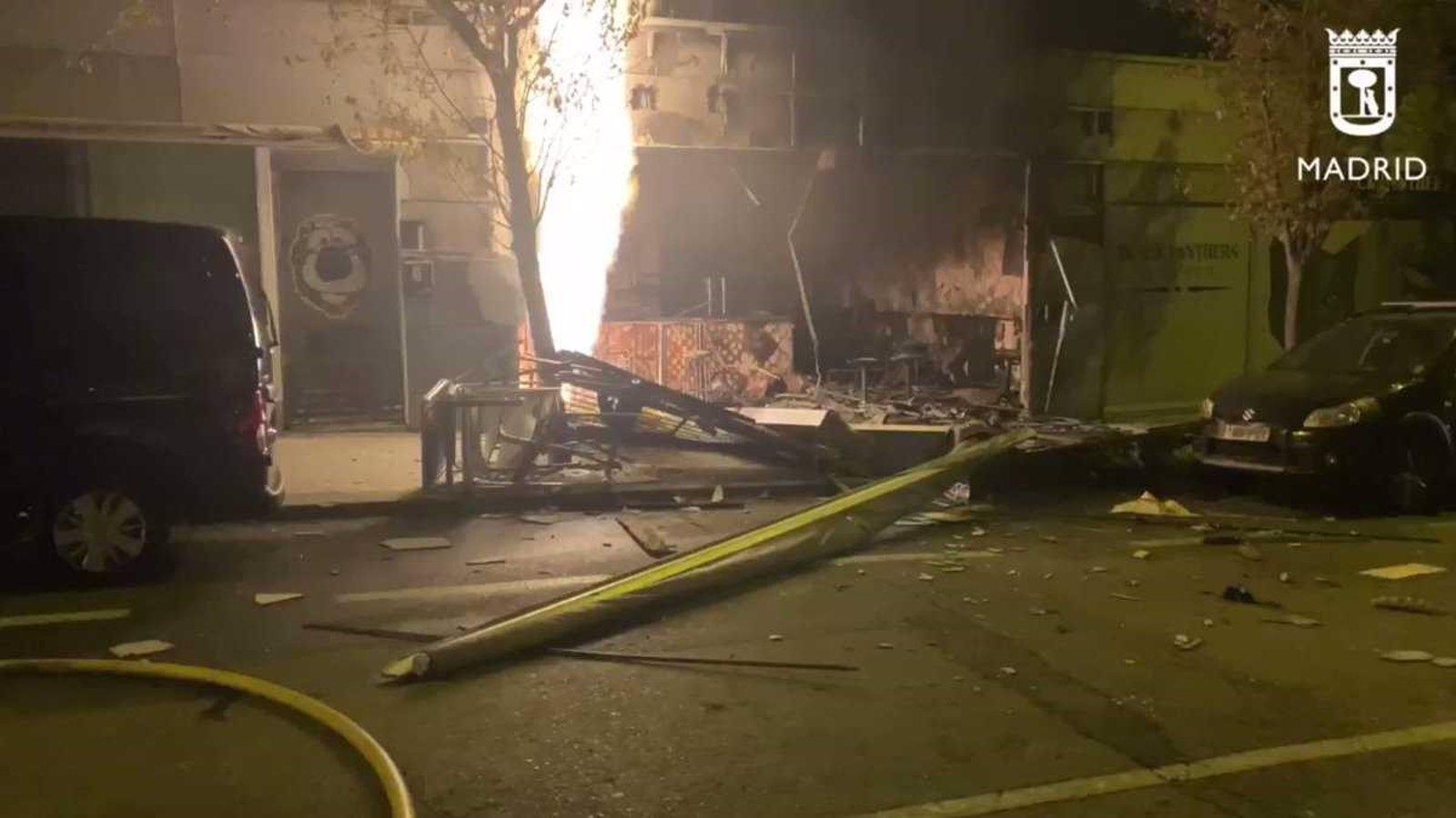 Detenidos los dos heridos como responsables de la explosión en un bar de Carabanchel