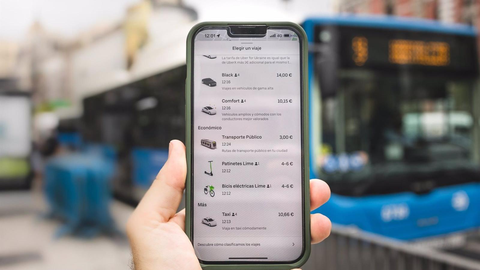 Uber integra el transporte público madrileño en su aplicación