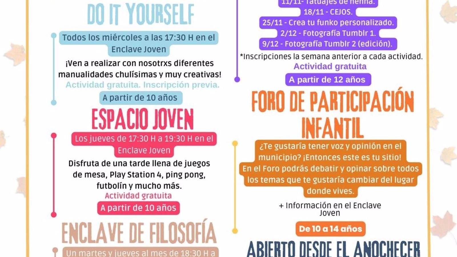 Arganda abre las inscripciones para las actividades de otoño del Enclave Joven