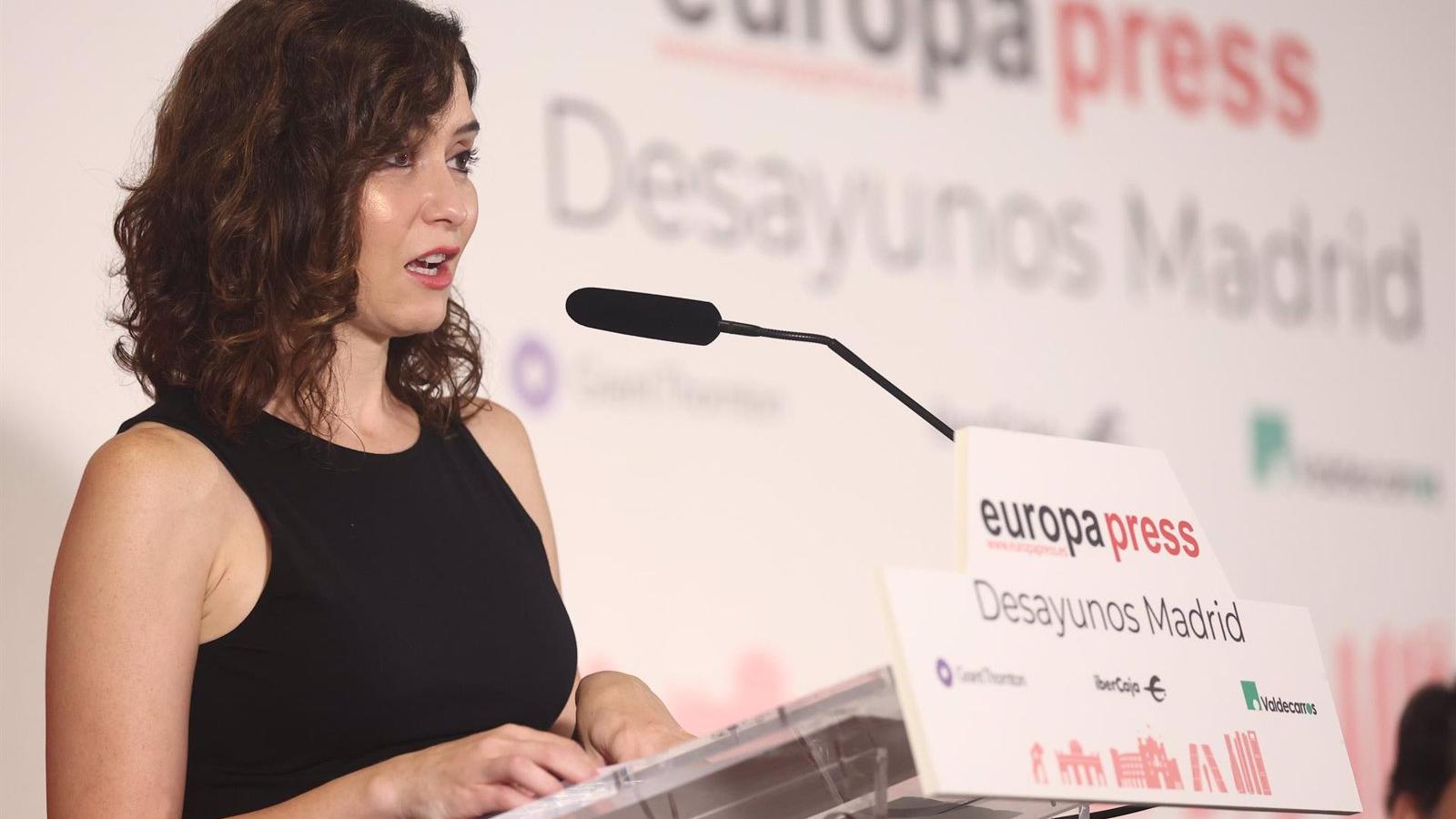 Díaz Ayuso cree el acuerdo sobre PGE será "probablemente una ruina" 