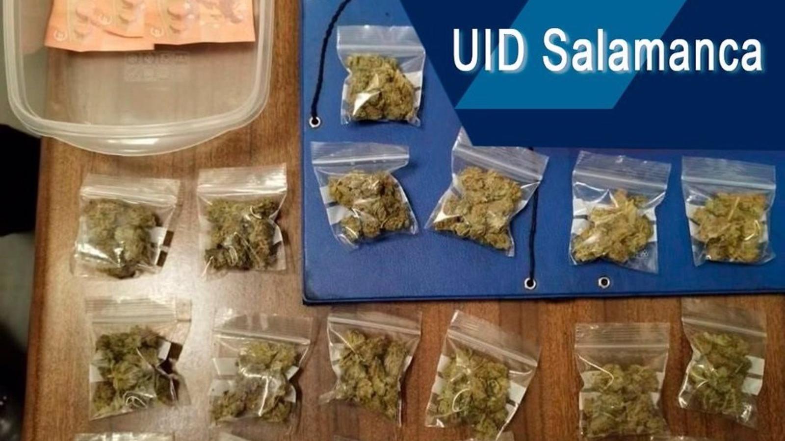 Detienen a un 'rider' con bolsitas de marihuana preparadas para su venta